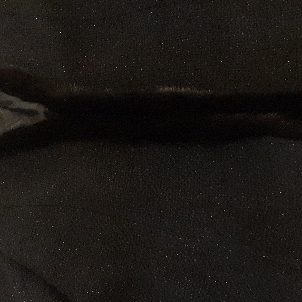 Wool blazer with rabbit fur trimed